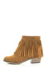 Breckelle's Womens Almond Toe Fringe Tassel Chunky Heel Cowboy Mid Calf Ankle Bootie