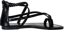 Anna by Anna Shoes Women's Kaycee-5 Braided Leatherette Flat Sandal