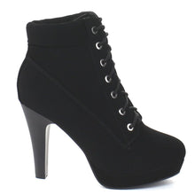 Top Moda POLISH-47 Women's Lace Up High Heel Platform Ankle Booties