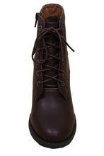 Cambridge Select Women's Zipper Lace Up Chunky Heel Ankle Bootie