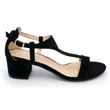 Nature Breeze - Women's T-strap Cutout Side Block Heel Dress Sandals, Trendy Shoes 4 Her