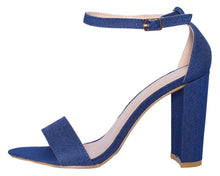 Glaze Women's Single Band Chunky Heel Sandal With Ankle Strap