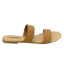 BROWSE! By Soda Women's Dual Straps Slip On Sandals