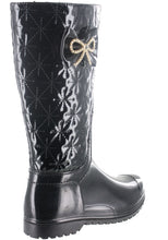 Top Moda Girls Rainy-1K Quilted Bow Rhinestone Rain Boots
