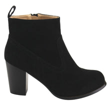 Chase & Chloe Emery-2 Women's Classic Side Zipper Mid Stacked Chunky Ankle Booties
