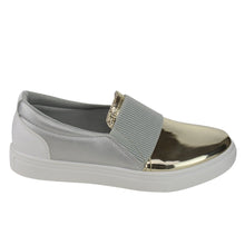 Refresh IE21 Women's Fabric Metallic Slide In Fashion Platform Sneakers Run One Size Large