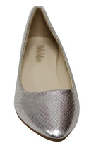 Bella Marie Angie-101 Women's pointy toe boat slip on patent snake leather flats