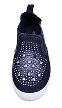 S-3 Women's Rhinestone Denim Slip On Fashion Sneaker