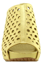 Refresh Footwear Women's Slip On Peep Toe Platform Sandal