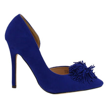 Chase & Chloe EF97 Women's High Stiletto Heel Fringe D'orsay Dress Pumps