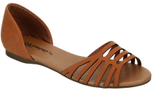 Breckelles Women's Brigit-08 D'Orsay Slip On Flat Sandals