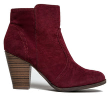 Breckelle's Womens Almond Toe Faux Suede Think Chunky Heel Cowboy Ankle Bootie