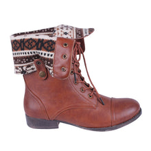 DBDK SHARPERY-1 Women's lace up combat style mid calf boots