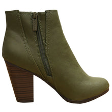 Breckelle's Women's Elastic Panel Inner Zip Chunky Heel Bootie