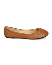 Refresh EE11 Women Quilted Leatherette Round Toe Slip On Ballet Flat