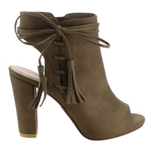 Reneeze AF83 Women's Lace Up Tassel High Heel Dress Heels