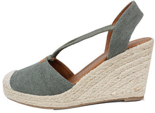 City Classified Women's Cap Toe Espadrille Wedge Sandal