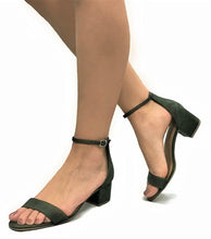 City Classified Women's Block Open Toe Ankle Strap Heeled Sandals