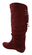 Top Moda Women's Slouchy Knee High Flat Heel Boot