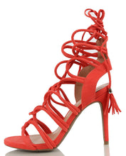 Wild Diva Women's Berlin 72 Gladiator Strappy Lace Up Tie High Heel