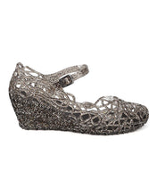 Women Glitter Jelly Mary Jane Wedge - Dressy, Cosplay, Day Date - Perforated Wedge Heel - GD78 By Wild Diva