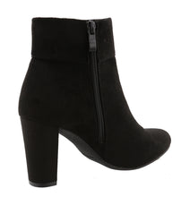 Top Moda Women's Cuffed Button Closed Toe Chunky Stacked Block Heel Ankle Bootie