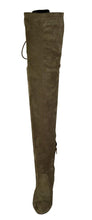 Chase & Chloe Women's Over The Knee Thigh High Lace Up Corset Boot