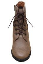 Cambridge Select Women's Zipper Lace Up Chunky Heel Ankle Bootie