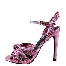 Cape Robbin Alza 38 Womens Metallic Knotted Open Toe Heel