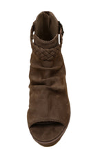 Soda Women's Brinley Braided Buckle Slouchy Peep Toe Bootie