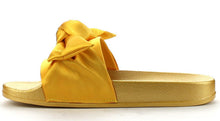 Cape Robbin Women's Fashion Bow Decor Slip On Slide Sandal