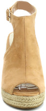 Refresh Footwear Women's Espadrille Wedge Platform Peep Toe Sandal