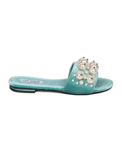 Women Velvet Faux Pearl Sandal - Casual, Dressy, Trendy - Pearl Slide - GH30 By Cape Robbin