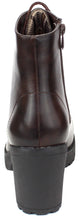 Refresh Footwear Women's Lace-Up Combat Chunky Stacked Heel Ankle Bootie