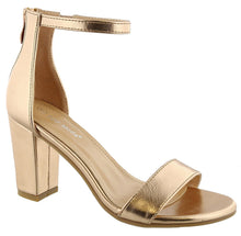 Top Moda Women's Hannah-1 Single Band Chunky/Block Heel Sandal With Ankle Strap and Zipper Closure