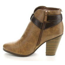 Breckelle's GAIL-22 Women's Belted Chunky Stacked Heel Ankle Booties