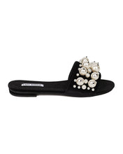 Women Velvet Faux Pearl Sandal - Casual, Dressy, Trendy - Pearl Slide - GH30 By Cape Robbin