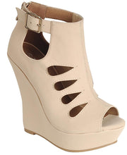 Forever Link Women's Platform Wedge Buckle Bootie