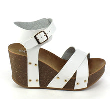 Refresh Mara-05 Womens Ankle Strap Comfort Criss Cross Platform Wedge Sandals
