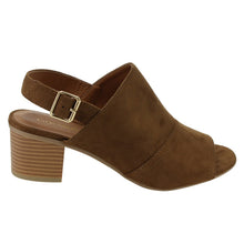 City Classified Women's Peep Toe Stacked Chunky Heel Sling Back Ankle Bootie