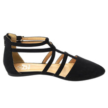 Betani FC42 Women's Double Ankle Strap T-strap Ballerina Flats Half Size Big