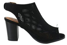 Top Moda Women's Perforated Cutout Slingback Bootie