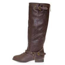 Breckelles Outlaw-11 Women's Ankle Strap Tall Riding Boots