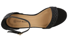 Top Moda Women's Studded Strappy Stacked Block Heel Sandal