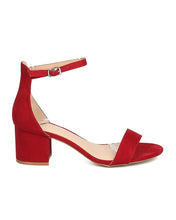 Women Faux Suede Chunky Heel Sandal - Dressy, Minimal, Everyday - Ankle Strap Pump - GC41 By Wild Diva