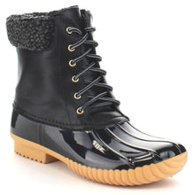Nature Breeze Duck-02 Women Stitching Lace Up Side Zip Waterproof Insulated Boot