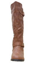 Cambridge Select Women's Quilted Side Zip Knee High Flat Riding Boots