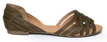 Paprika Womens SCORIA Woven Pattern Leather Synthetic Sole d'Orsay Flat Sandals