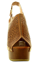 Refresh Footwear Women's Peep Toe Slingback Clog Platform Sandal
