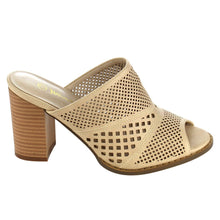 Nature Breeze FG91 Women's Slip On Cut Out Peep Toe Mule Sandals